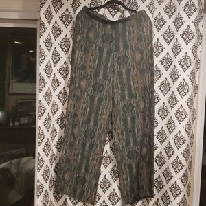 Snake print palazzo pants
